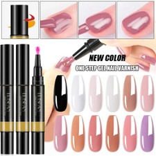 3 In 1 Gel Polish Nail Pen One Step Gel Varnish Hybrid Base Coat Special Pencil•