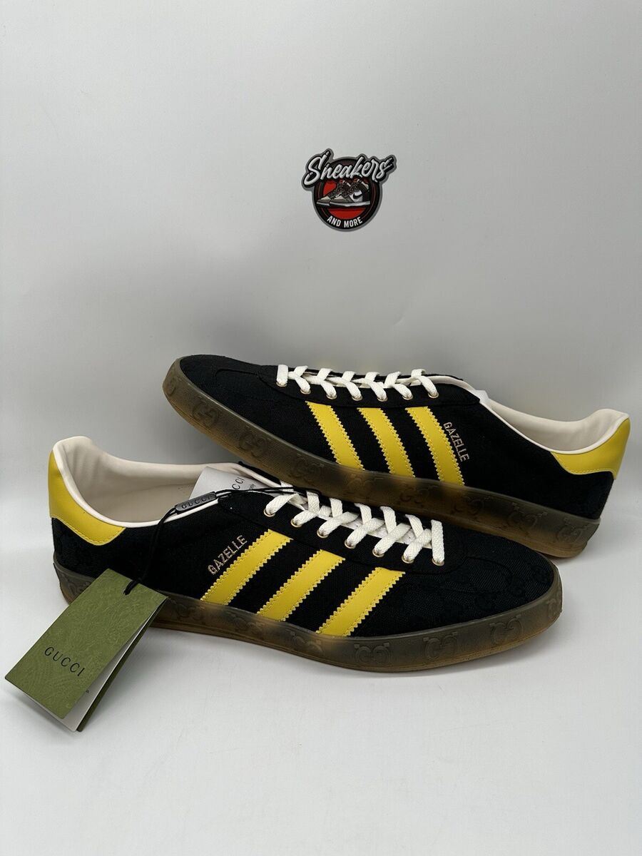 Gucci x Adidas Gazelle Black GG Monogram Canvas Men's Gucci x Adidas Gazelle Black GG Monogram Canvas Men's