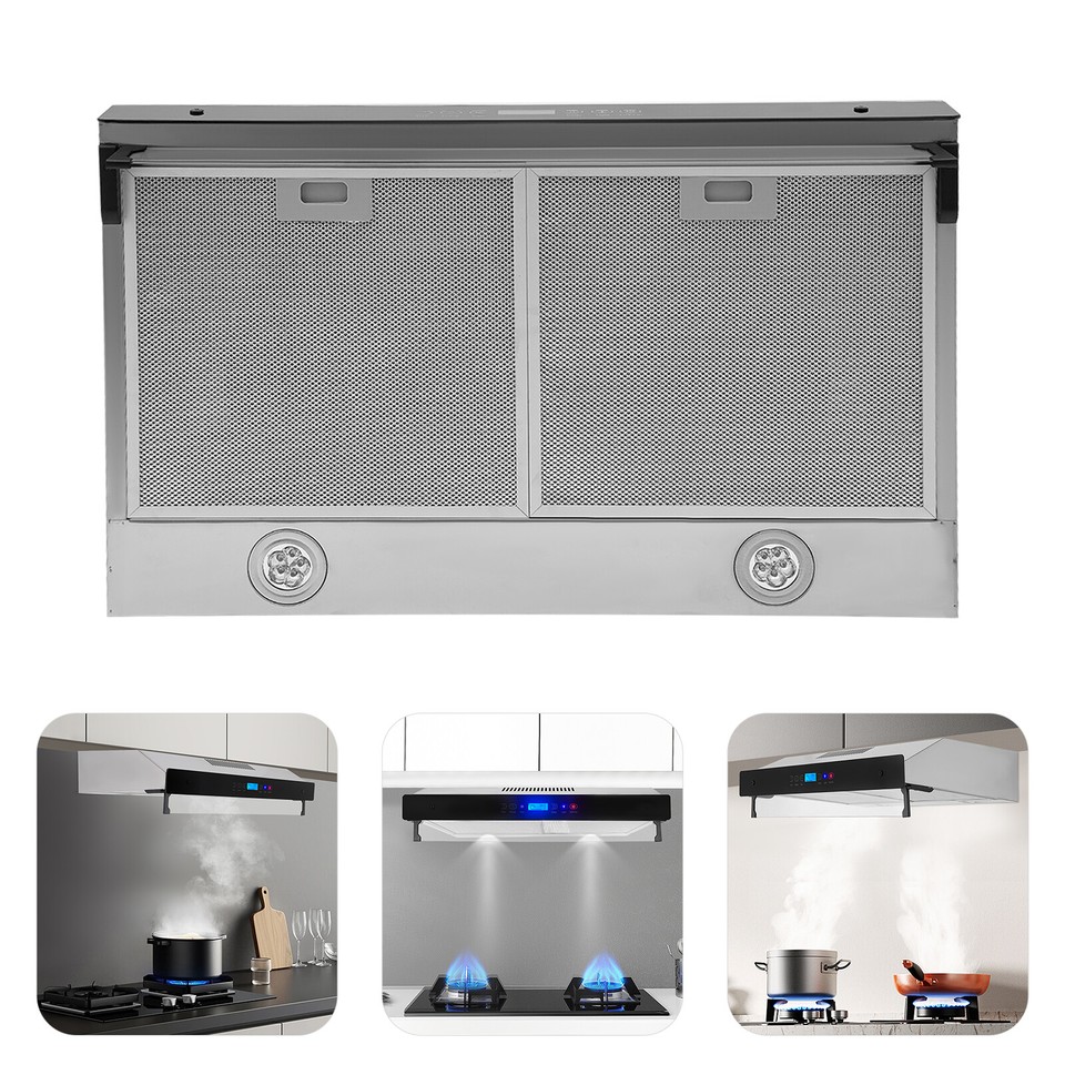 29.5in Range Hood 294CFM, Under Kitchen Vent Hood with 3 Speed