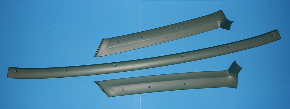1968 Chrysler Newport OEM A-Pillar Interior Windshield Trim Molding - 3pcs. - Image 2 of 4