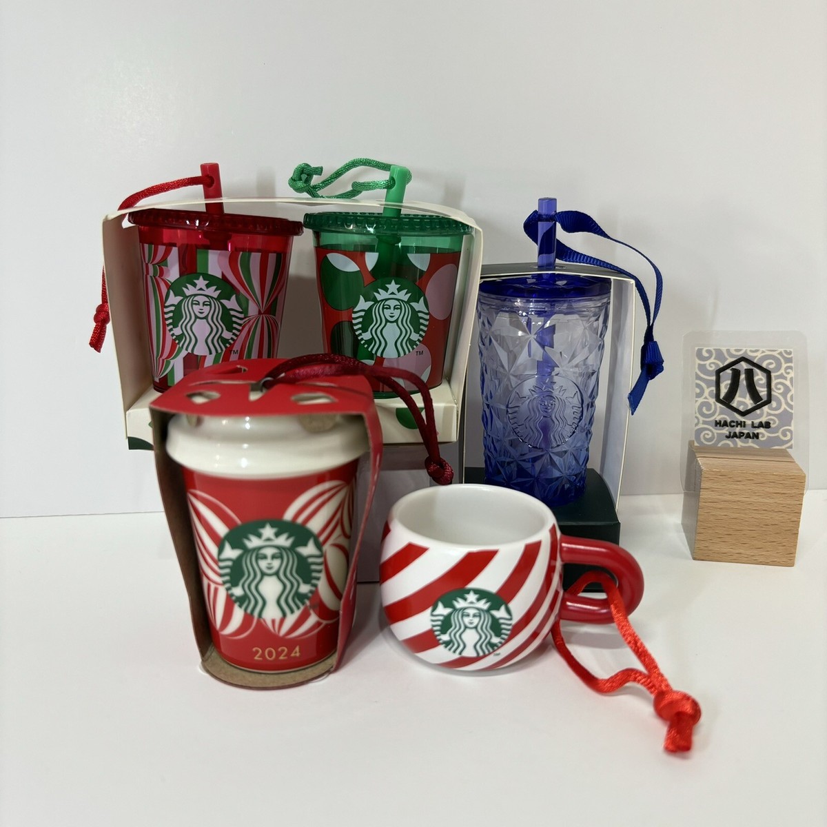 スターバックス ホリデー 2024 クリスマス チャーム 5個セット Starbucks Japan 2024 Holiday Christmas Ornament 5 Types