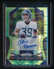 ALEX BARNES 2019 PANINI PRIZM ROOKIE AUTOGRAPH PRIZMS NEON GREEN RC AUTO TITANS