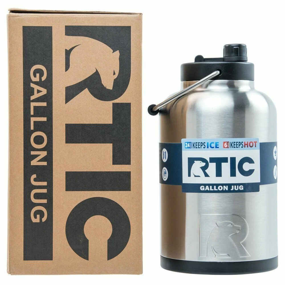 RTIC Double Wall Vacuum Insulated Tall Can, Stainless Steel