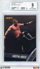 POP 1: Austin Aries BGS 9+: 2016 Topps WWE NXT Silver 1st NXT Card Gisto /25
