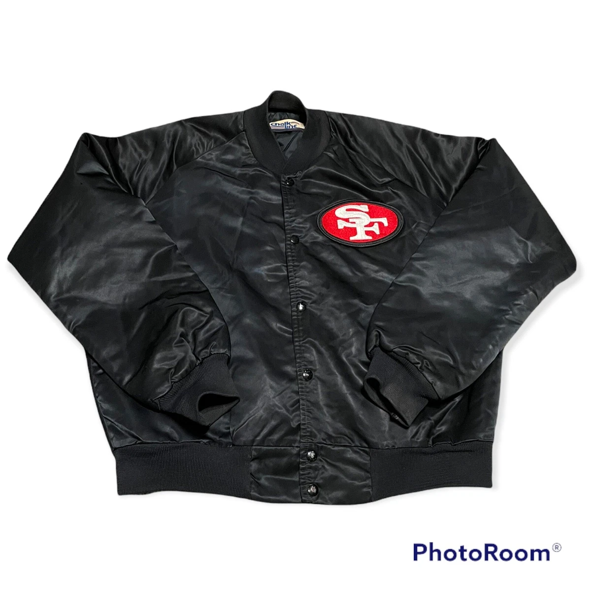 Vintage Chalk Line 49ers Black Satin Jacket Starter rare 80s 90s FORTY  NINERS L | eBay
