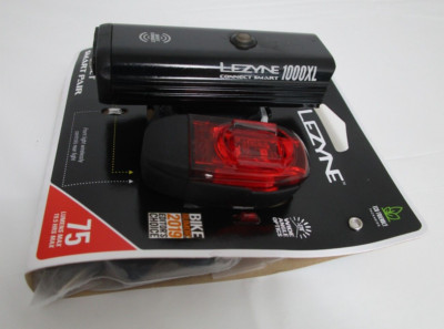 Lezyne 1000 Connect Smart Pair Bicycle Bike Light Set New Damaged Packaging