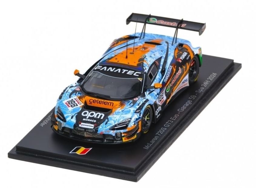 McLaren 720S GT3 Evo Spark miniature 1/43 réplique fidèle Smalley Ramos