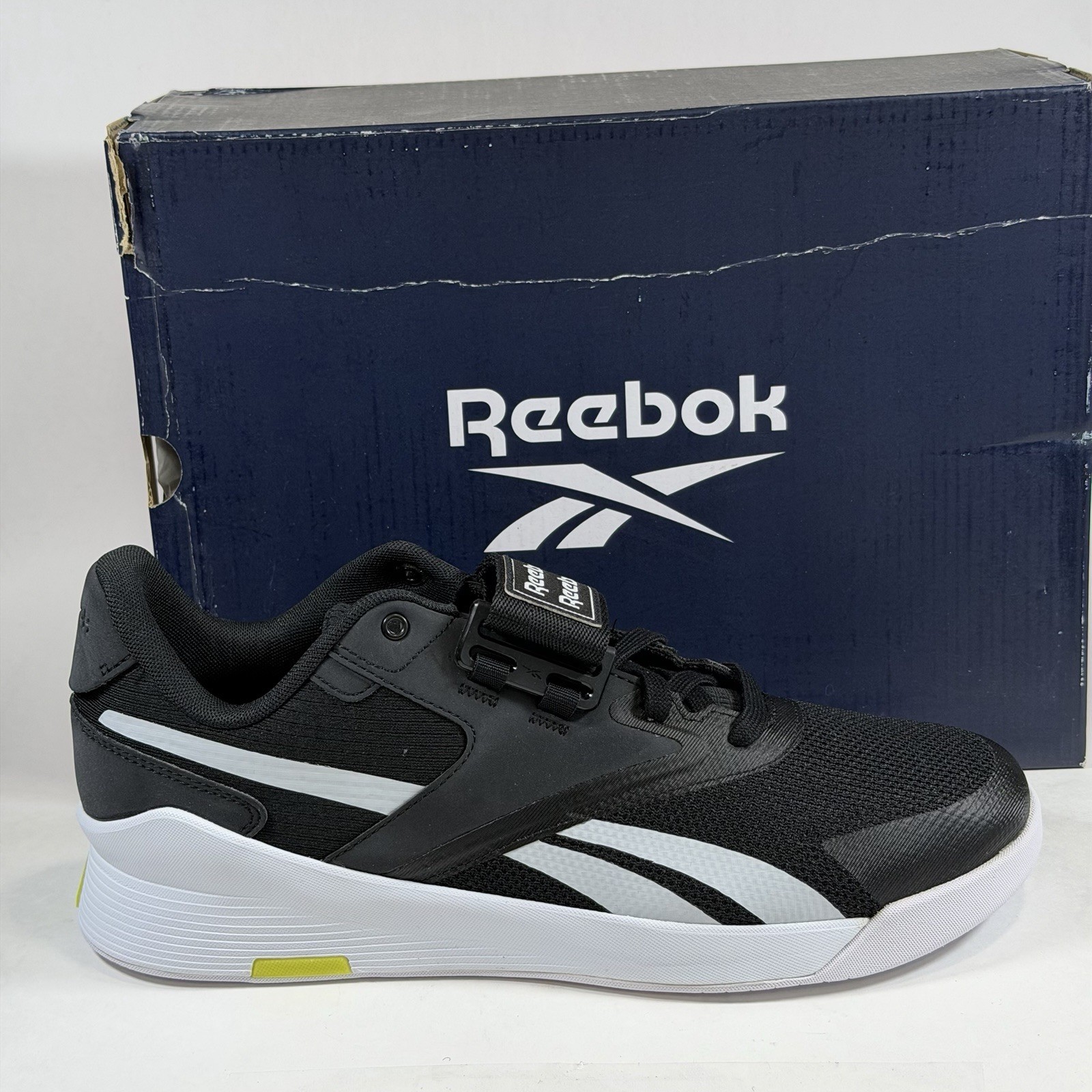 Levantador Reebok PR II negro/blanco para hombre talla 9,5 FU9444