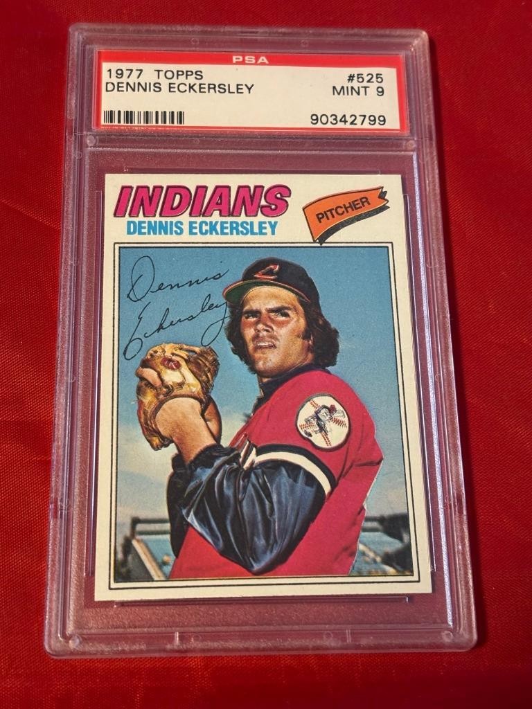 DENNIS ECKERSLEY #525 1977 TOPPS BASEBALL PSA 9 MINT