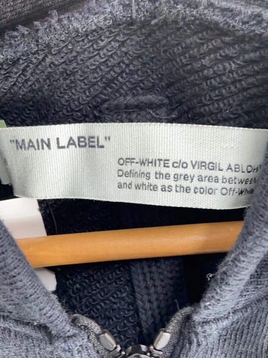 OFF WHITE Felpa con cappuccio zip OFFWHITE nera L usata