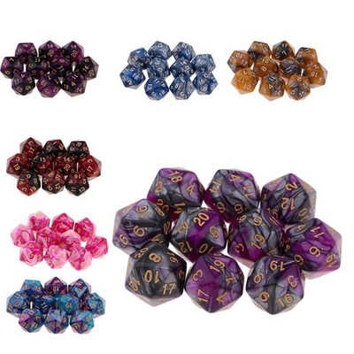10 Stück D20 Würfel 20 für und