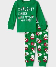 The Children  s Place Boys Sz 5 Christmas Pajama PJ Set Long Sleeve NEW Santa