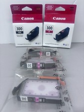 CANON NEW Genuine PFI-300 Lot 5 Ink for PRo-300 Printer Red Photo/Magenta Black