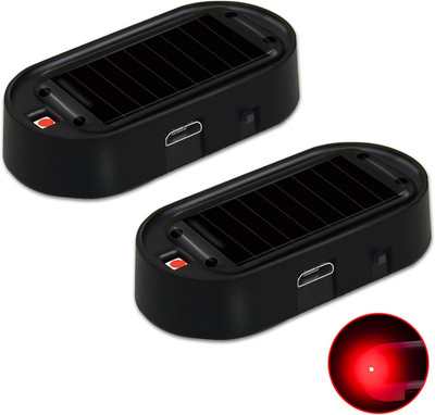 Car Solar Power Simulated Dummy Alarm，Anti-Theft LED Flashing Security Light Fak