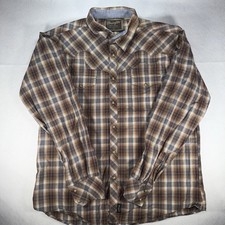 Wrangler Retro Premium Western Plaid Snap Button Long Sleeve Shirt Mens XXL