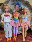 3x PLUS SIZE Barbie DOLLS + Shoes CLOTHES Accessories BAG Hairbrush Tiaras LOT