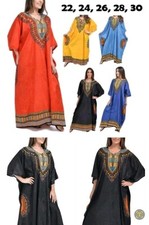 NEW LADIES PLUS SIZE RAYON COTTON CASUAL LONG KAFTAN DRESS COMFY SUMMER DRESS