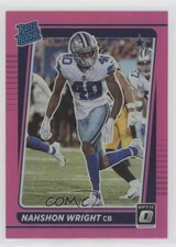 2021 Panini Donruss Optic Rated Rookie Pink Prizm Nahshon Wright #285 0q0m
