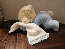 Russ Baby Sweet Dreams Nighty Nite Plush Rattle 11  Vintage Stuffed Animal Blue