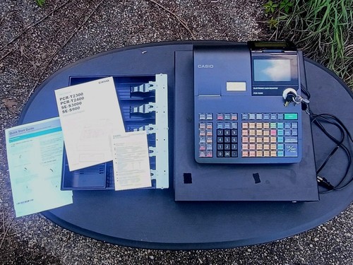 Casio PCR-T2300 Electronic Cash Register Thermal Printer LCD Display Tested A+