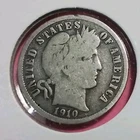 1910 Barber Dime Coin,  Circulated