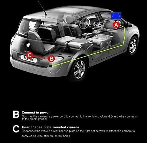 1x 90mA CCD Car Rear View Reverse Parking Camera for Toyota RAV4 Waterproof - Picture 7 of 11