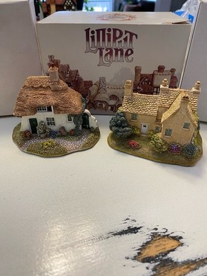 Lilliput Lane Lot Of 2 Rydal Mount And Crispin Cottage