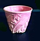 Vintage McCoy Pottery Pink Ivy Leaf Leaves Flower Pot Planter USA