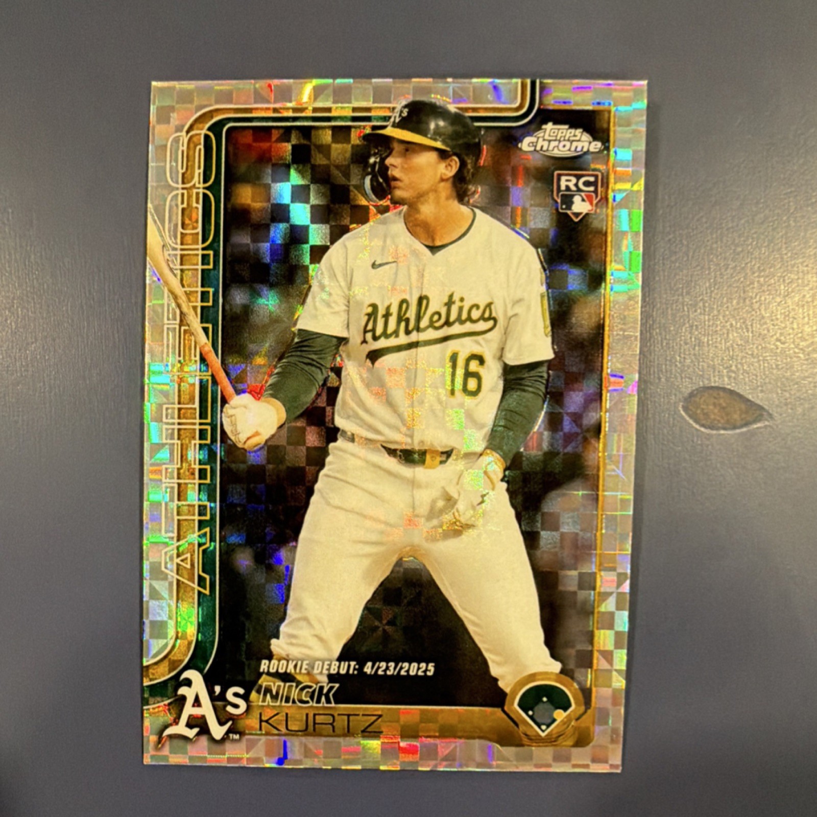 2025 Topps Chrome Update Geometric Refractor Rookie Debut Nick Kurtz #USC180 At…