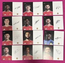 12x manchester united signed Autograph card Mainoo Fernandes Eriksen Diallo etc