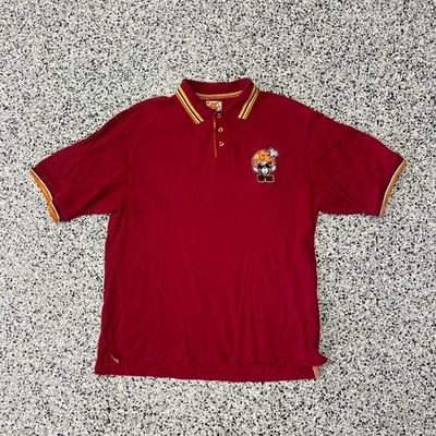 YO-ME Polo Shirt Yo-Me Red Monkey Retro Mens XL Y2K