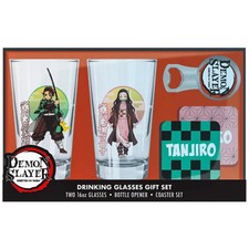 Demon Slayer - Drinking Glasses Collector's Gift Box Set - Two Glasses (16 oz.),
