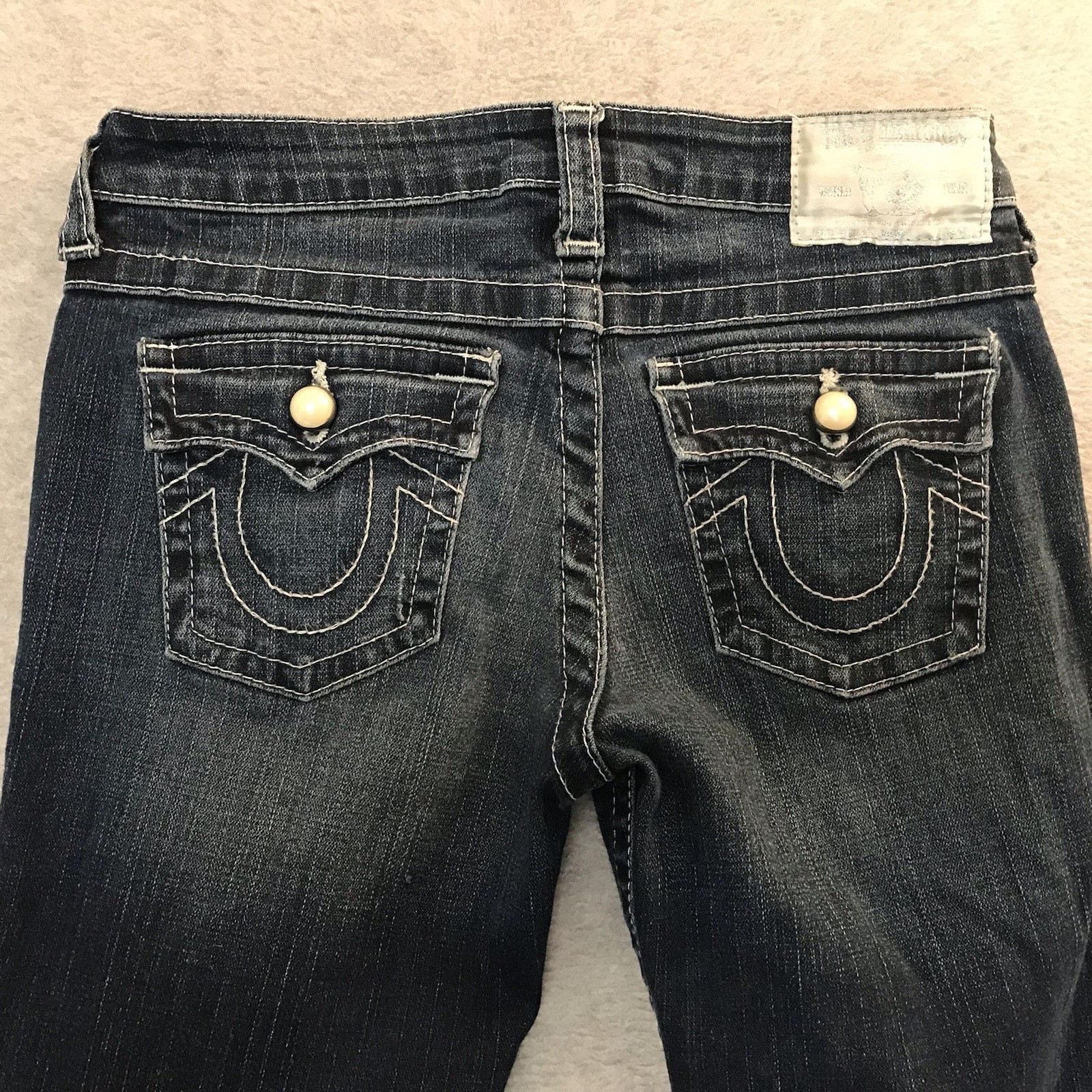 True Religion Julie Pearl Girls Jeans 14 Pearl Buttons Flap Pockets thumbnail 5