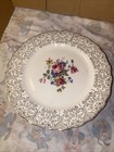 Canonsburg Pottery Co Keystone Gold Filigree Floral 10" dinner plates set of 9 — photo 6