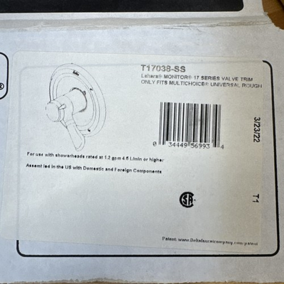 #ad NEW Delta Lahara T17038 SS Monitor 17 Series With Balance Valve*FAST FREE SHIP* $169.00