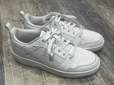 Puma Big Kid Sneakers Size 5.5 White Lace Up Rebound V6 Logo RK203