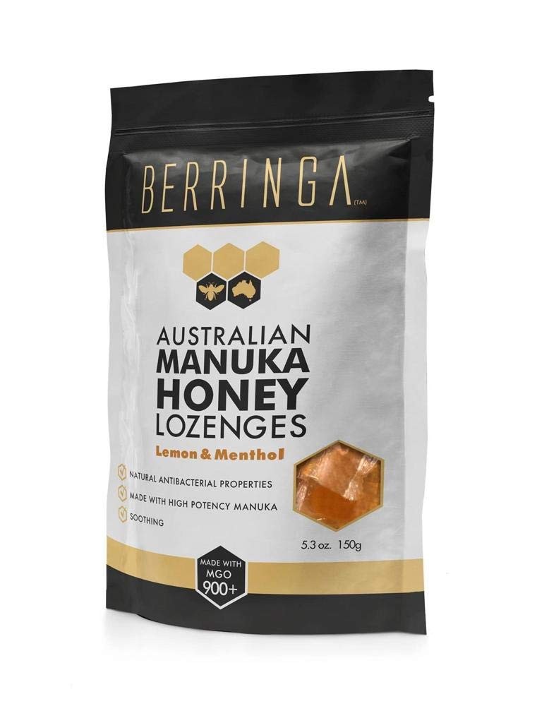 Australian Manuka Honey Lozenges, Lemon & Menthol, MGO 900+, 5.3 oz, 30 Count