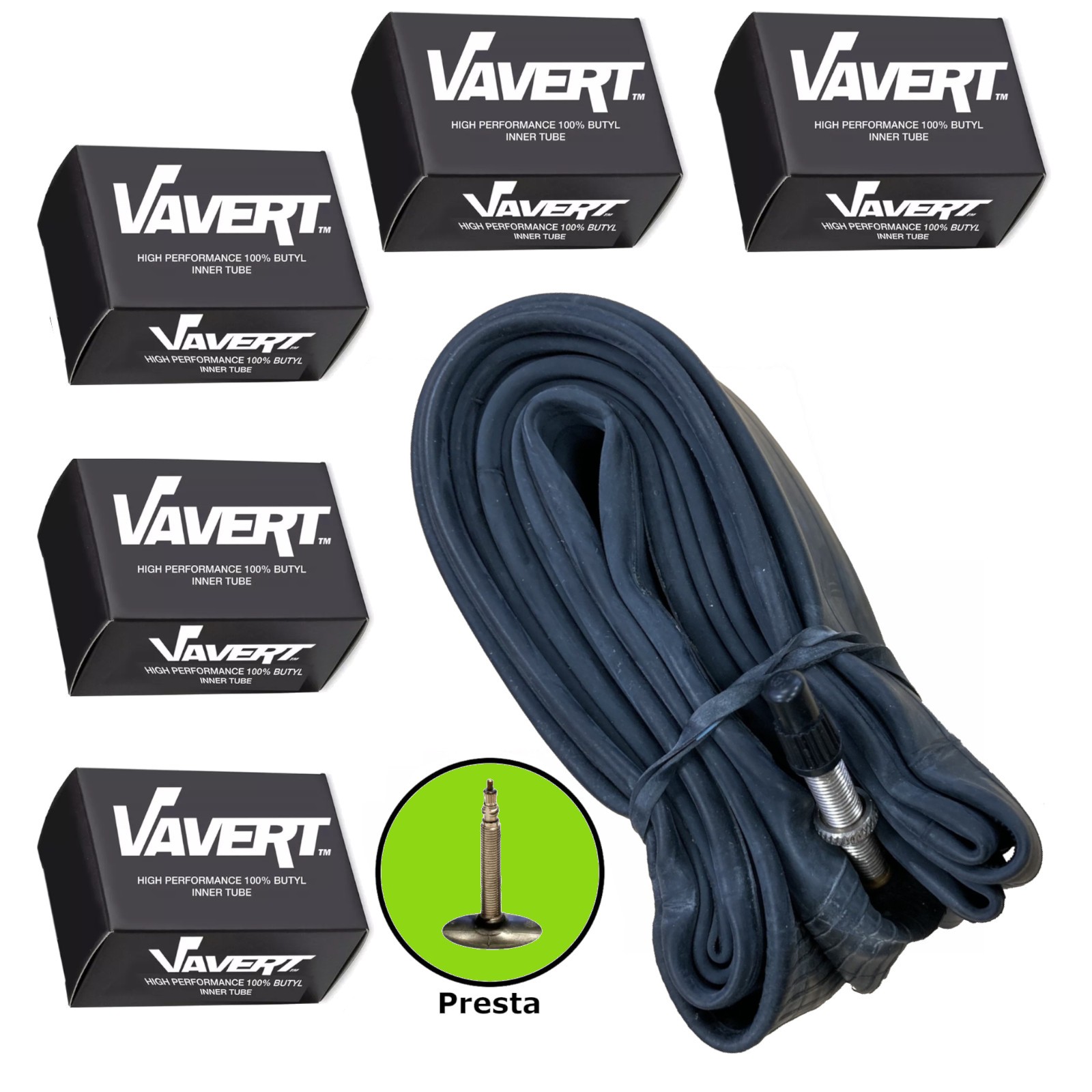 700 x 35-38c Road Hybrid Gravel Urban City Bike Inner Tubes Presta Valve 5 Pack