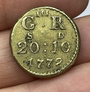 1772 GEORGE III COIN WEIGHT 20:10