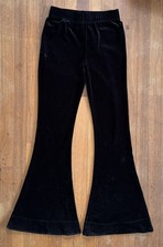 Ganni Women's Velvet Flared Leg Pants Size 34 Slim Fit Pull-On Trouser