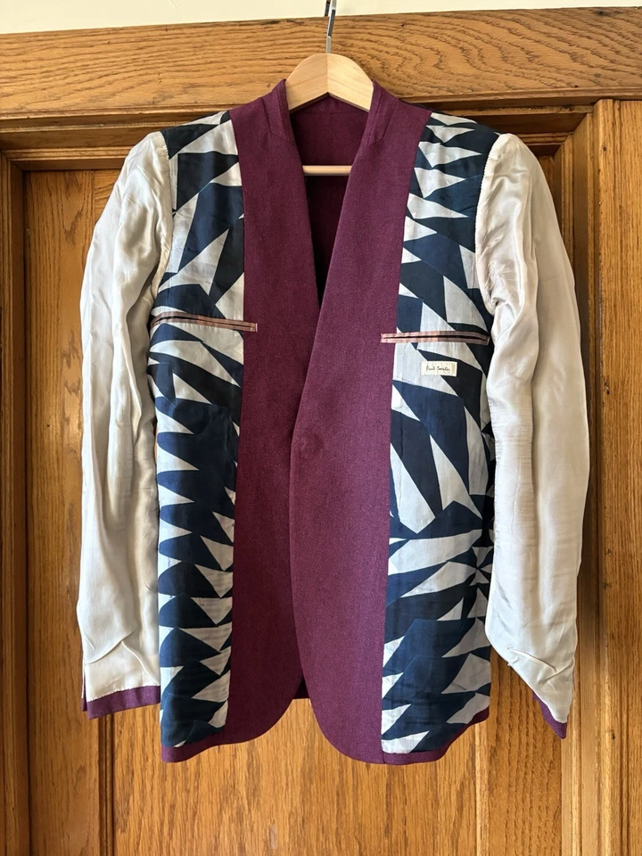 Paul Smith Wool/Cashmere One-button Burgundy Blazer 38R, Made in Japan - Image 2 of 4