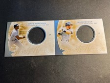 2014 Leaf Q SILVER MISSING AUTOGRAPH UNCUT STRIP Dave Winfield / Wade Boggs