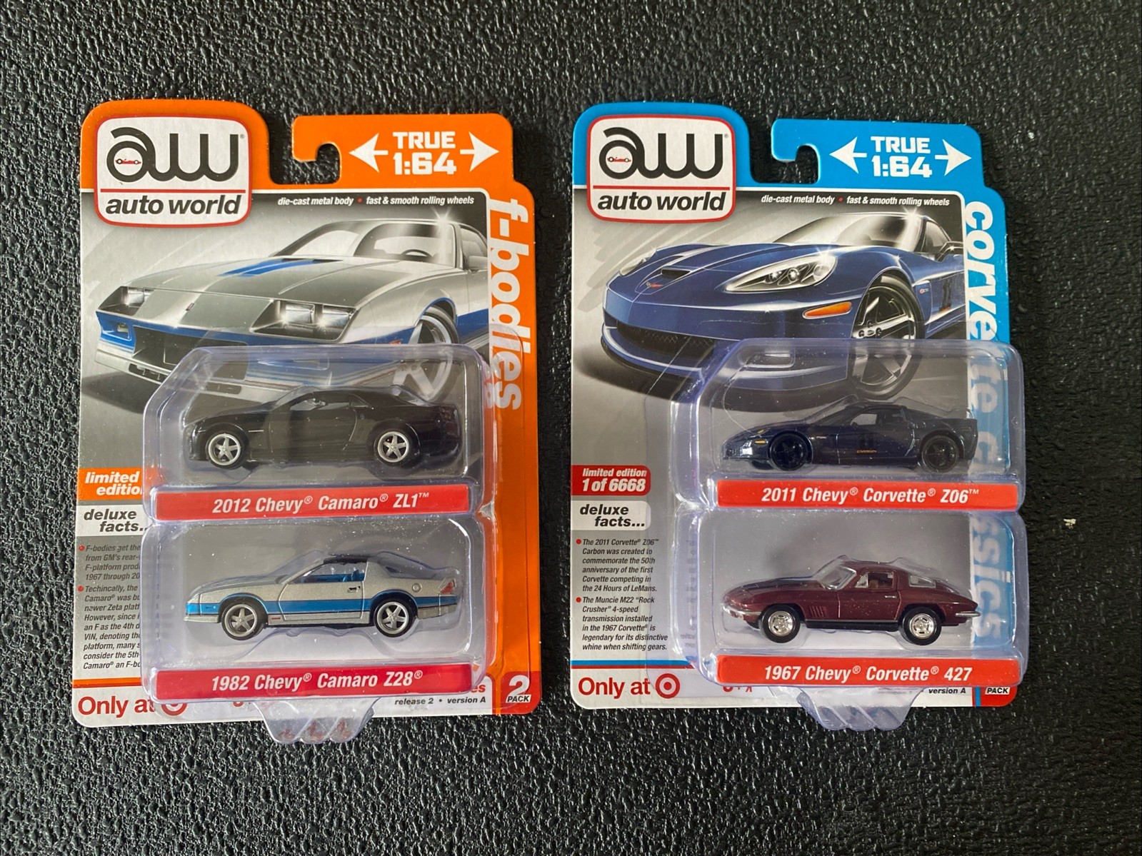 Auto World Deluxe Series 2-Pack Lot New In Package Collectible Cars