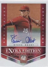 2012 Elite Extra Edition Aspirations Die-Cut Signatures Steven Okert Auto 2x6