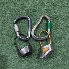 Petzl William Black Diamond W/ DMM Black Diamond Belay Device  Carabiner Bundle