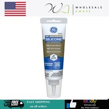GE Advanced Silicone Caulk for Window  Door, Clear, 2.8 fl oz Tube, 1 Pack