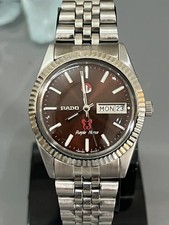 Rado Purple Horse Red Dial Automatic Men s Day Date Stainless Steel Swiss Watch
