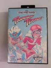 Trampoline Terror (Sega Genesis 1990) CIB, Rental Copy, Tested And Cleaned