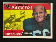 Vintage 1968 Topps Ray Nitschke #157 Green Bay Packers Sharp HOF EX/NM