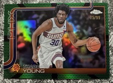 2025-26 Topps Chrome Thaddeus Young #135 Green Basketball Refractor /99